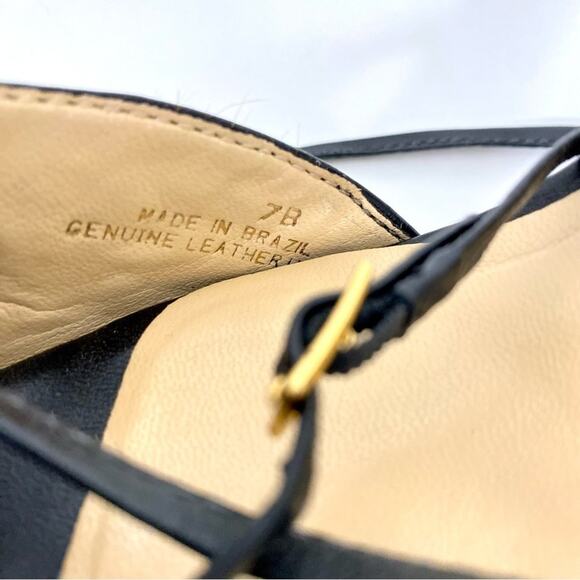 Talbots Womens' Strappy Animal Print Calfskin Peep Toe Stilettos Size 7B - Picture 8 of 13